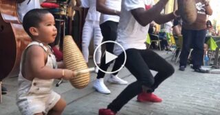 Little Cuban boy steals the show in Old Havana
